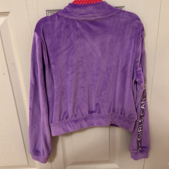 Ideology girls can purple velour sweatshirt size small - Picture 4 of 6